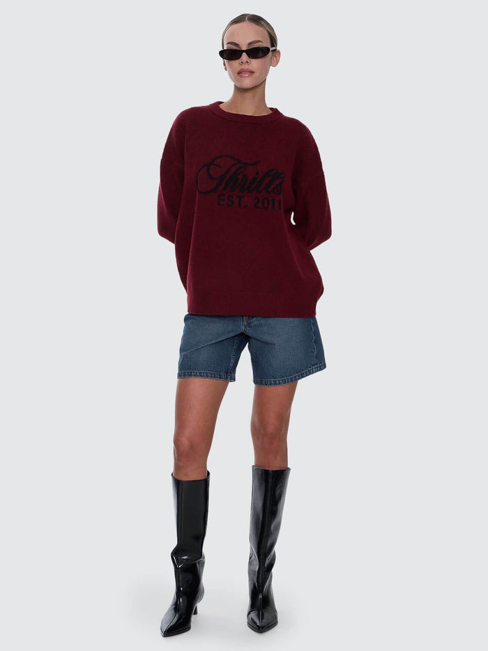 Bloodlines Knit Sweater - New Maroon 4