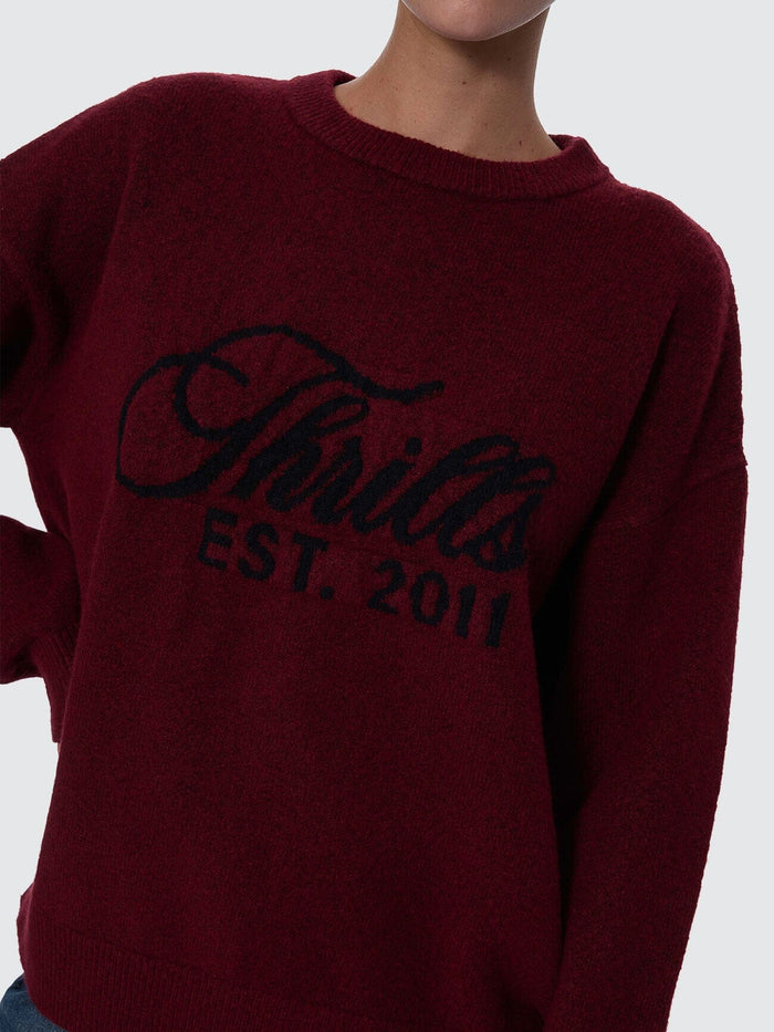 Bloodlines Knit Sweater - New Maroon 4
