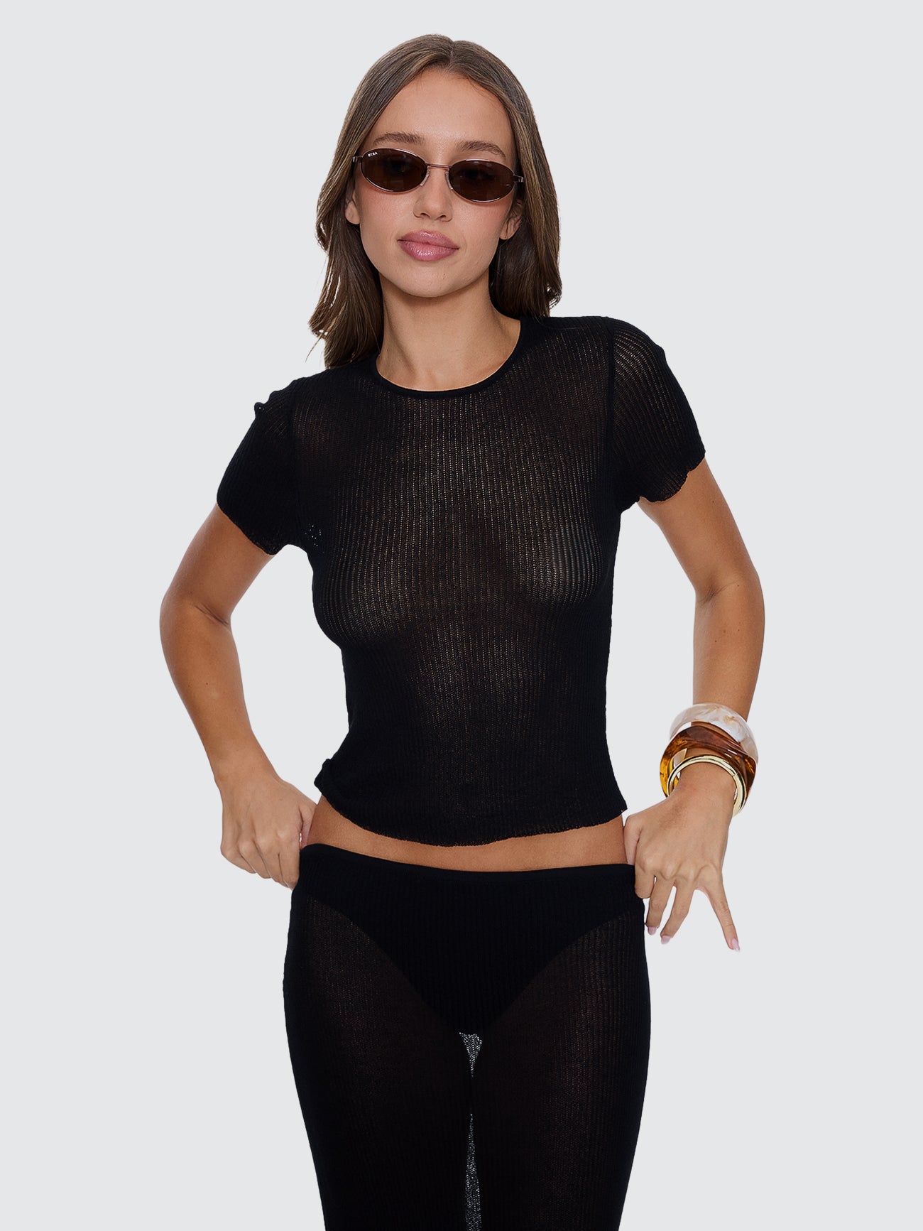 Dissolve My Mind Knit Top - Black