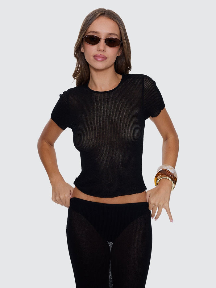 Dissolve My Mind Knit Top - Black