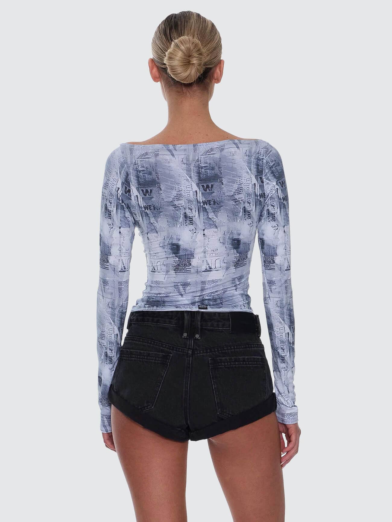 Paper Trail Long Sleeve Top - Grey Matter 4