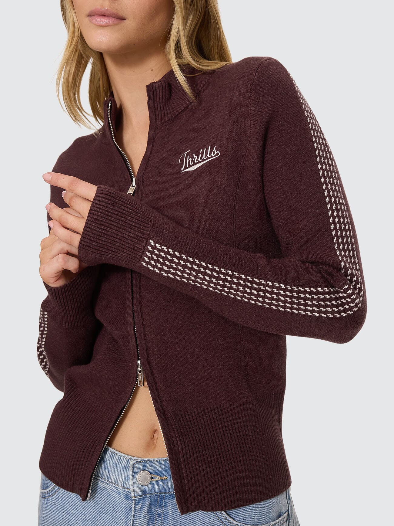 Final Call Zip Knit Sweater - Bitter Chocolate 4
