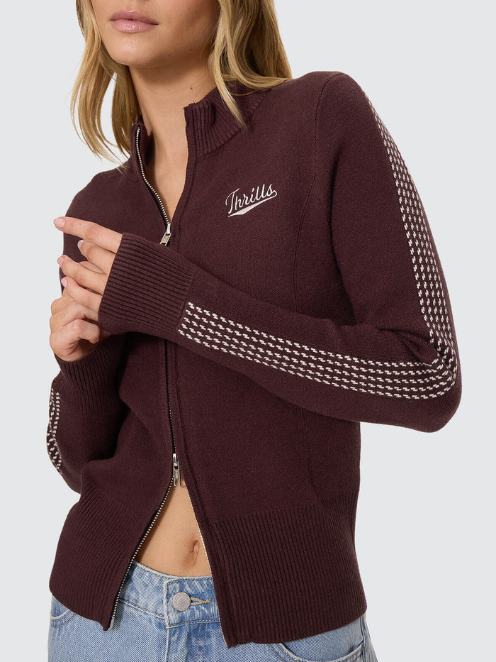 Final Call Zip Knit Sweater - Bitter Chocolate 4