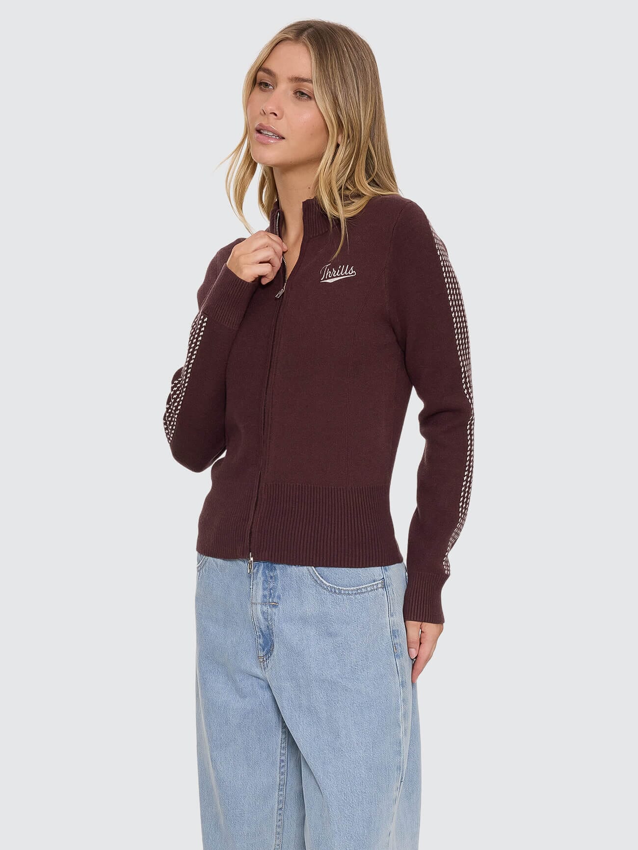 Final Call Zip Knit Sweater - Bitter Chocolate 4