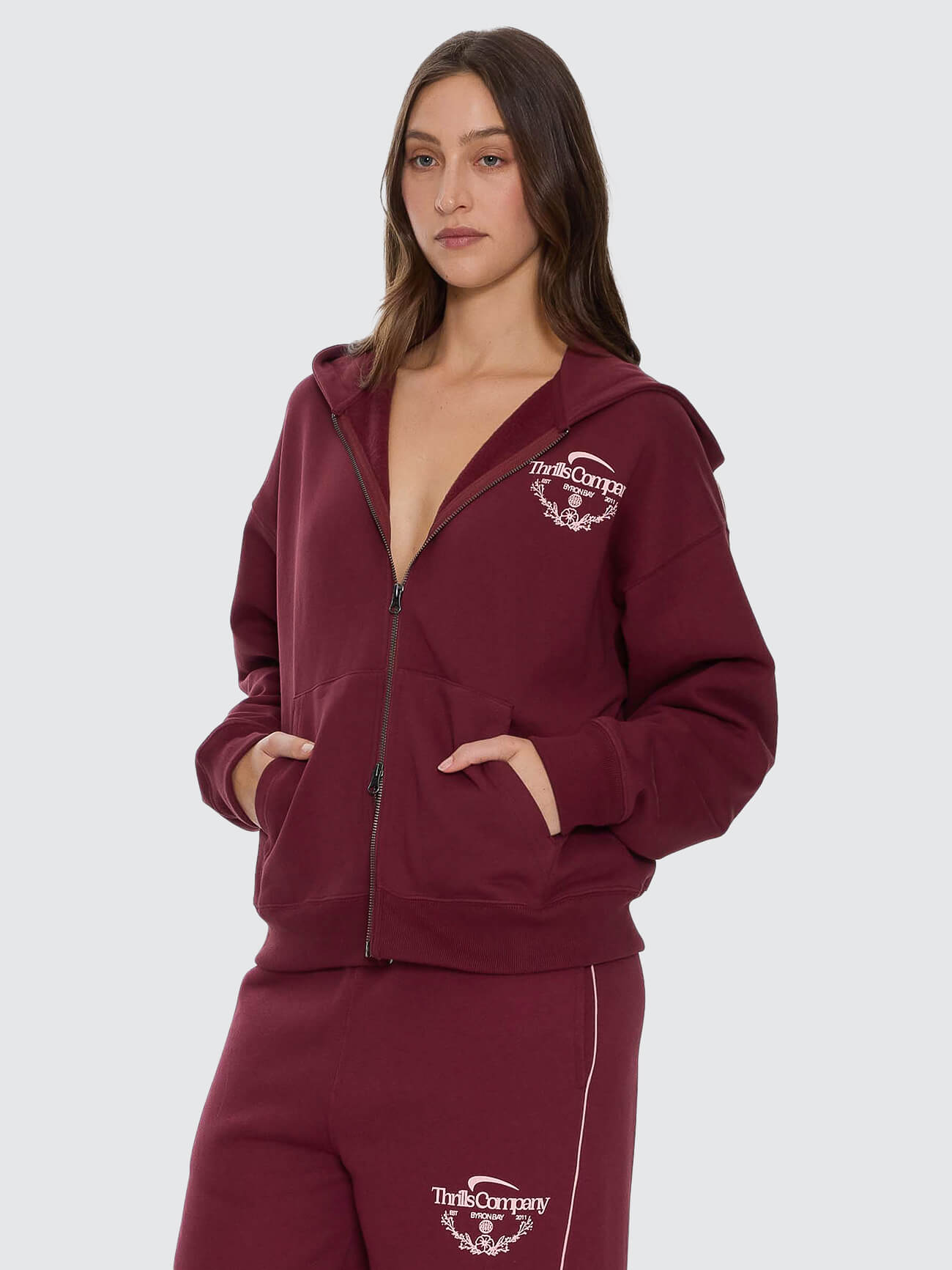 End Game Zip Hood - New Maroon 4