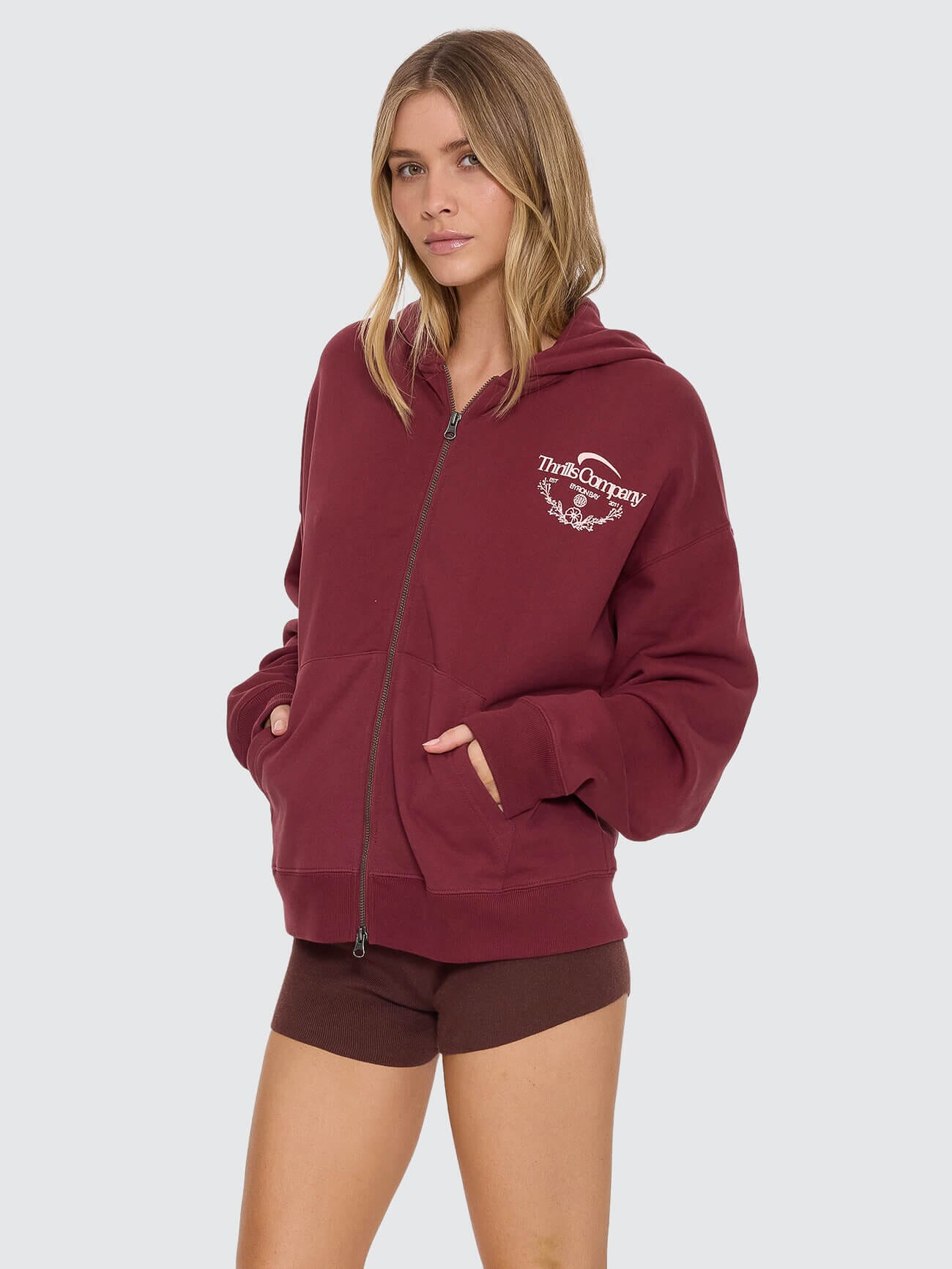 End Game Zip Hood - New Maroon 4