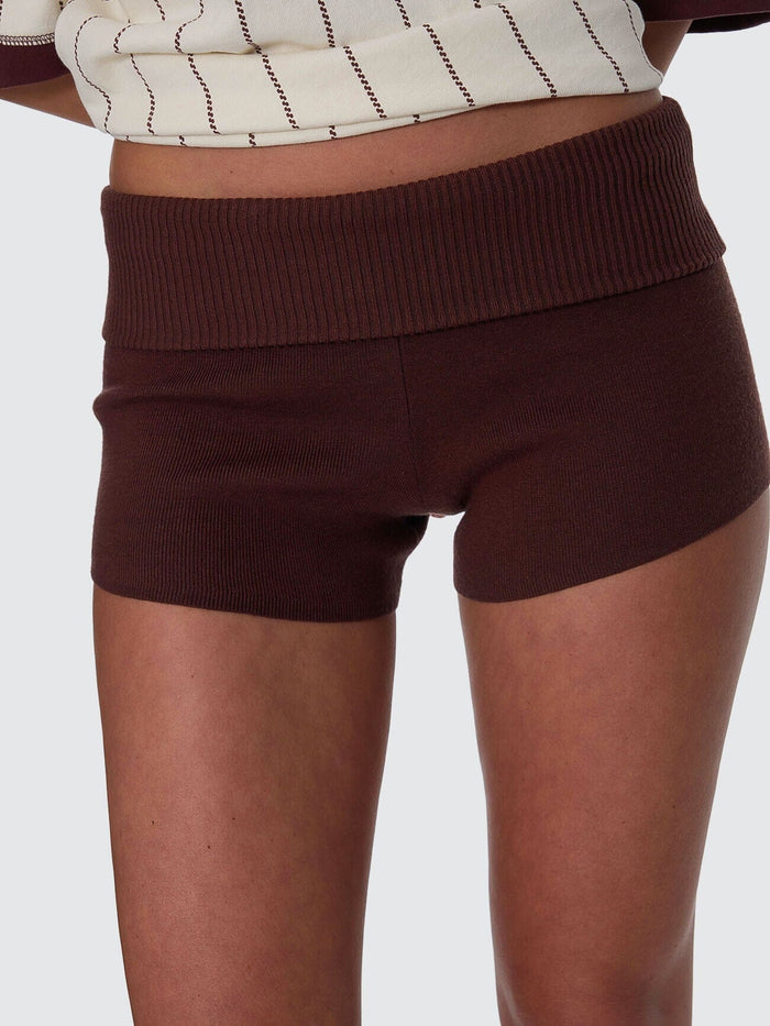 Mackenzie Knit Booty Short - Bitter Chocolate 4