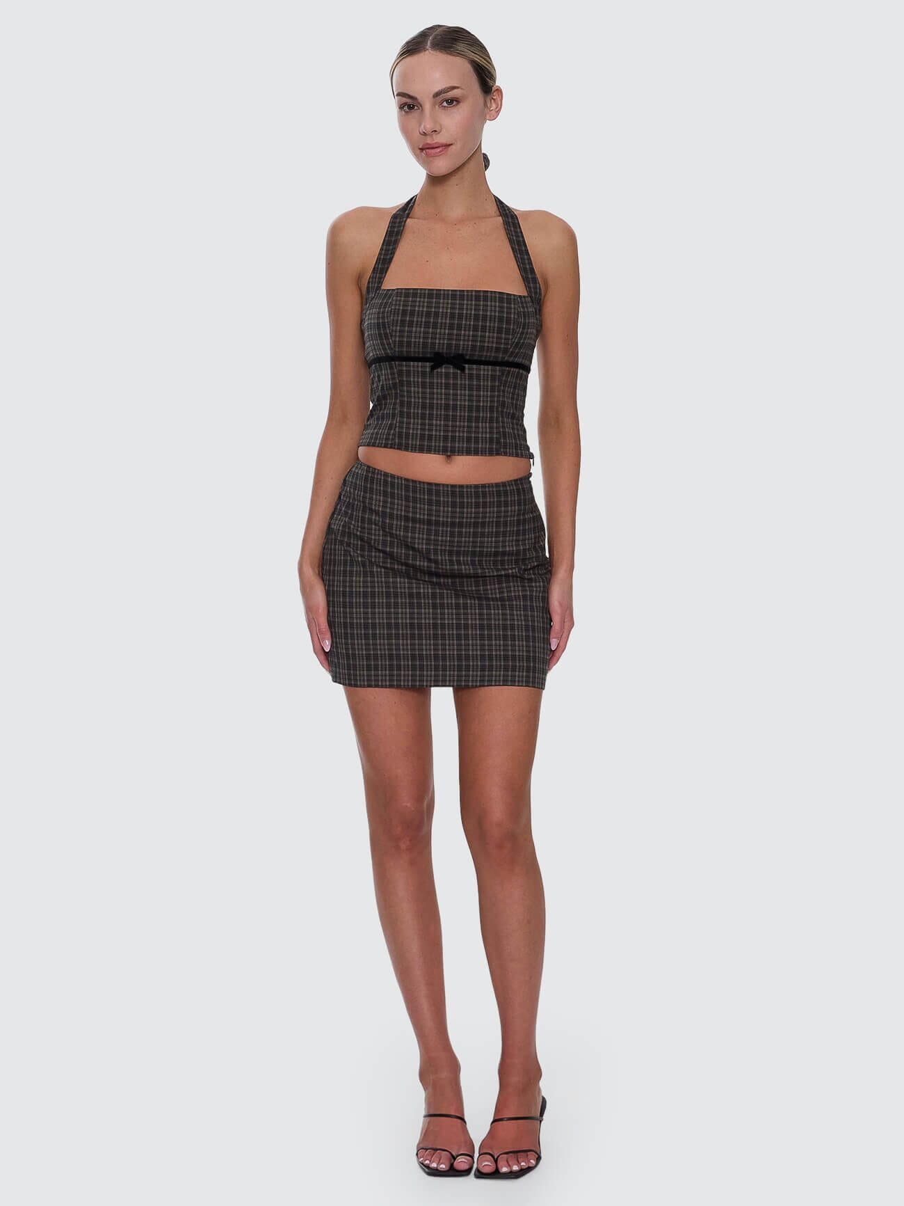 Devyn Check Mini Skirt - Tarmac 4
