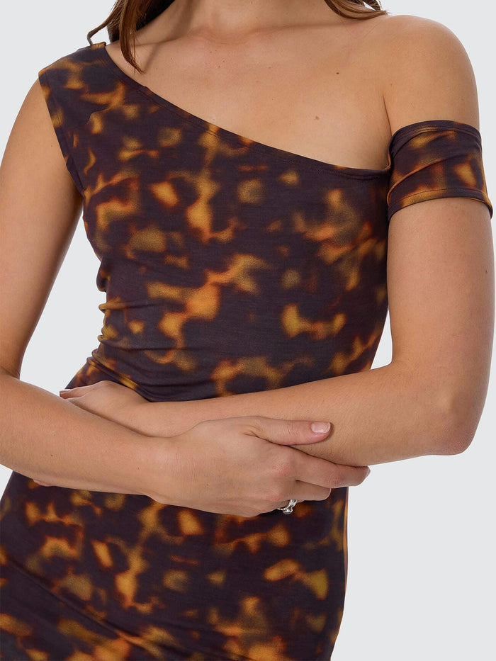 Smokeform Mini Dress - Burnished Gold 4