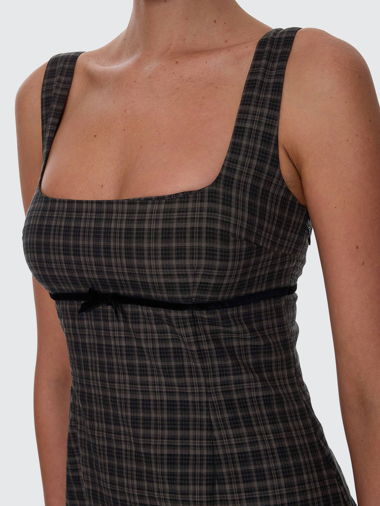 Devyn Check Mini Dress - Tarmac 4