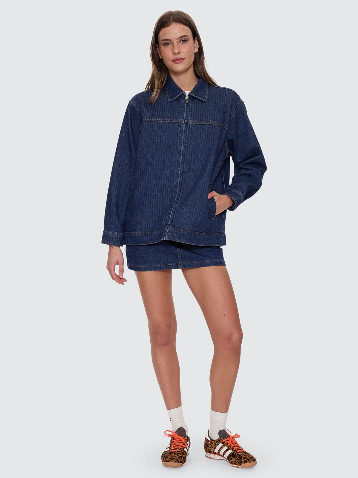 Hayden Jacket - Rib Rinsed Ink 4