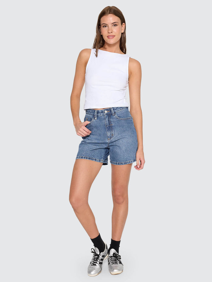 Koko High Rise Short - Darker Dust Blue