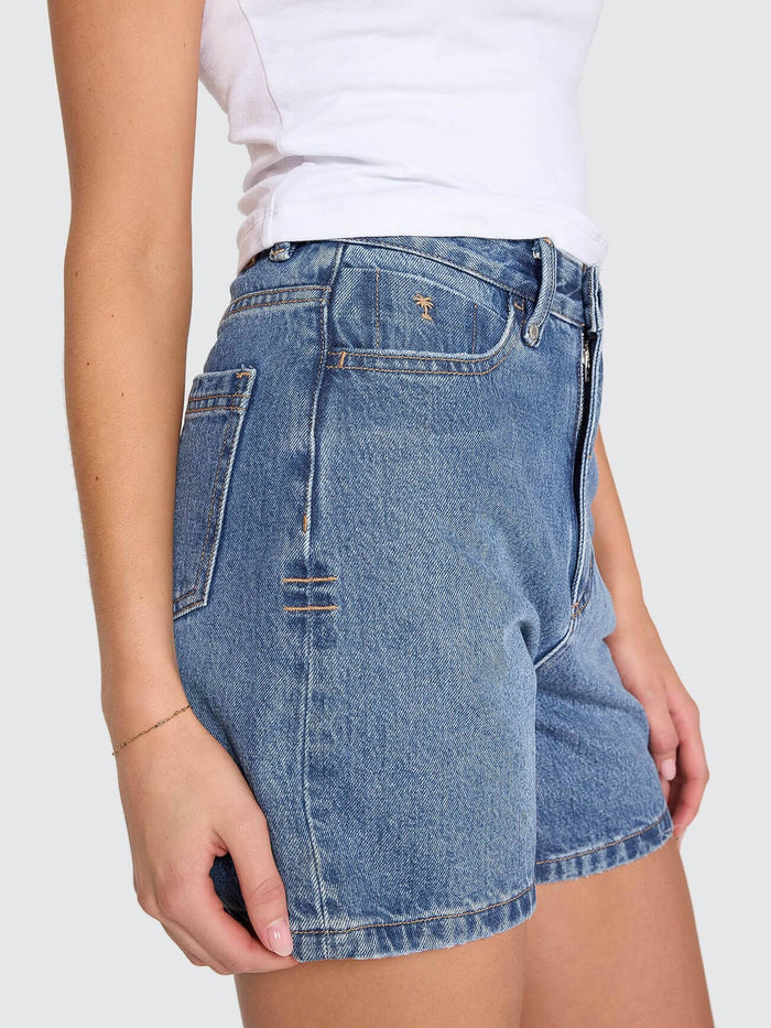 Koko High Rise Short - Darker Dust Blue