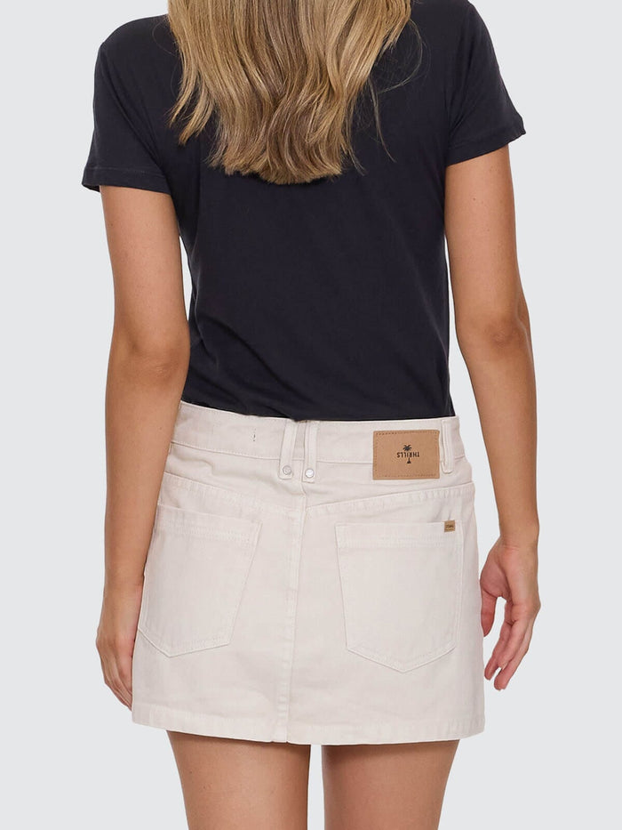 Sophie Mid Rise Mini Skirt - Stone 4