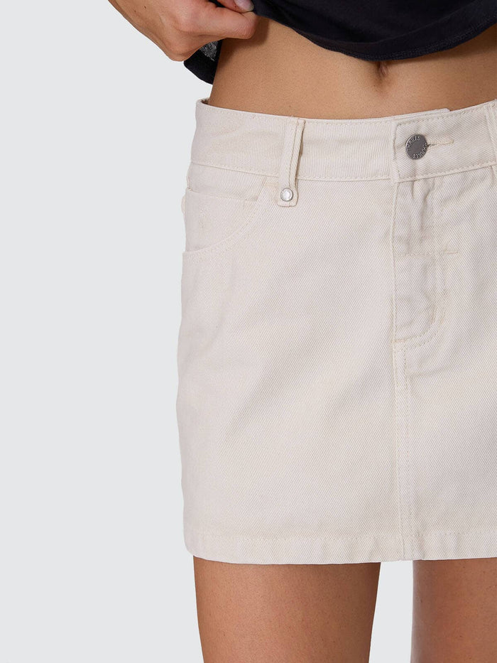 Sophie Mid Rise Mini Skirt - Stone 4