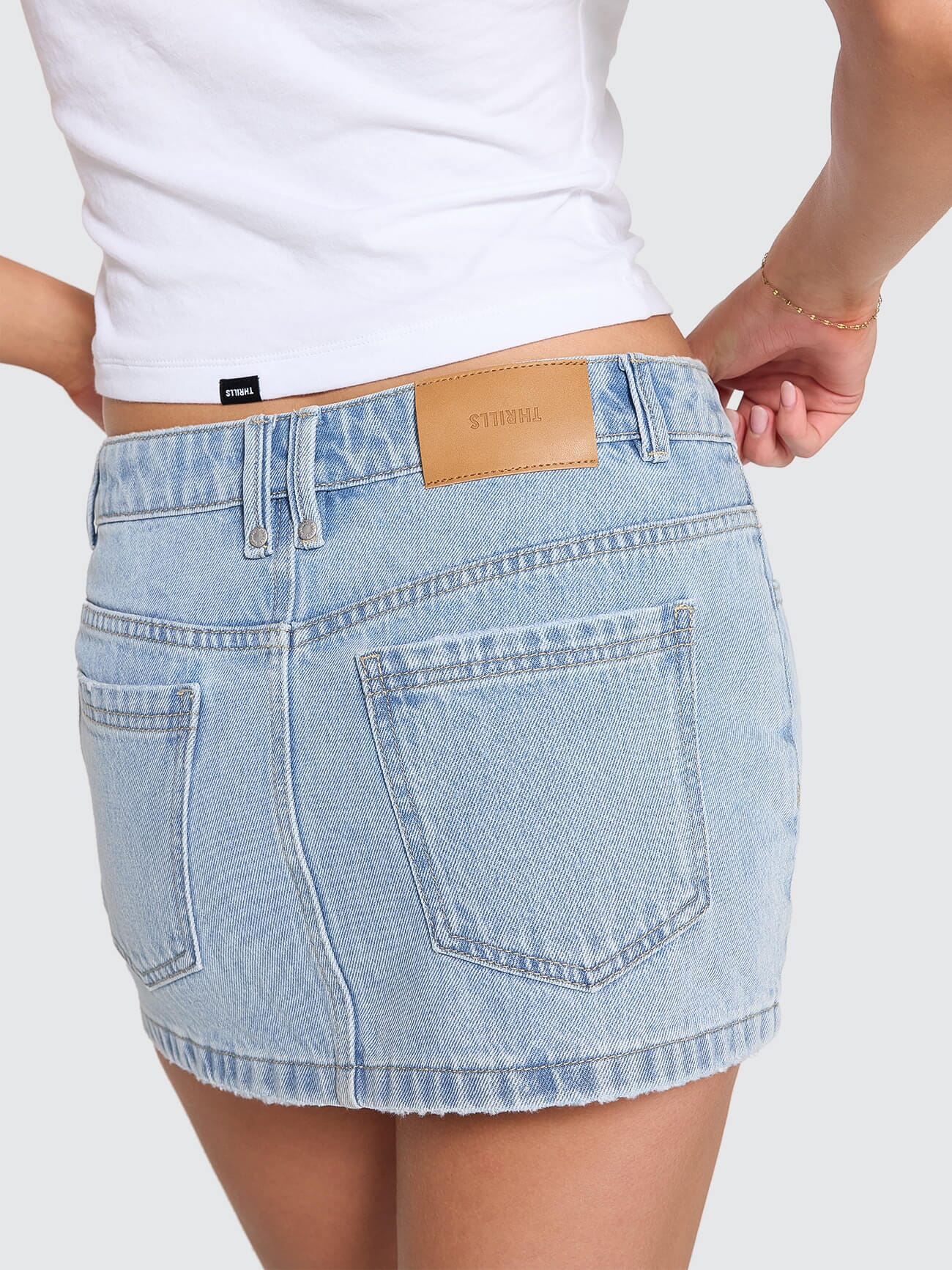 Carmen Mid Rise Micro Skirt - Ageless Blue