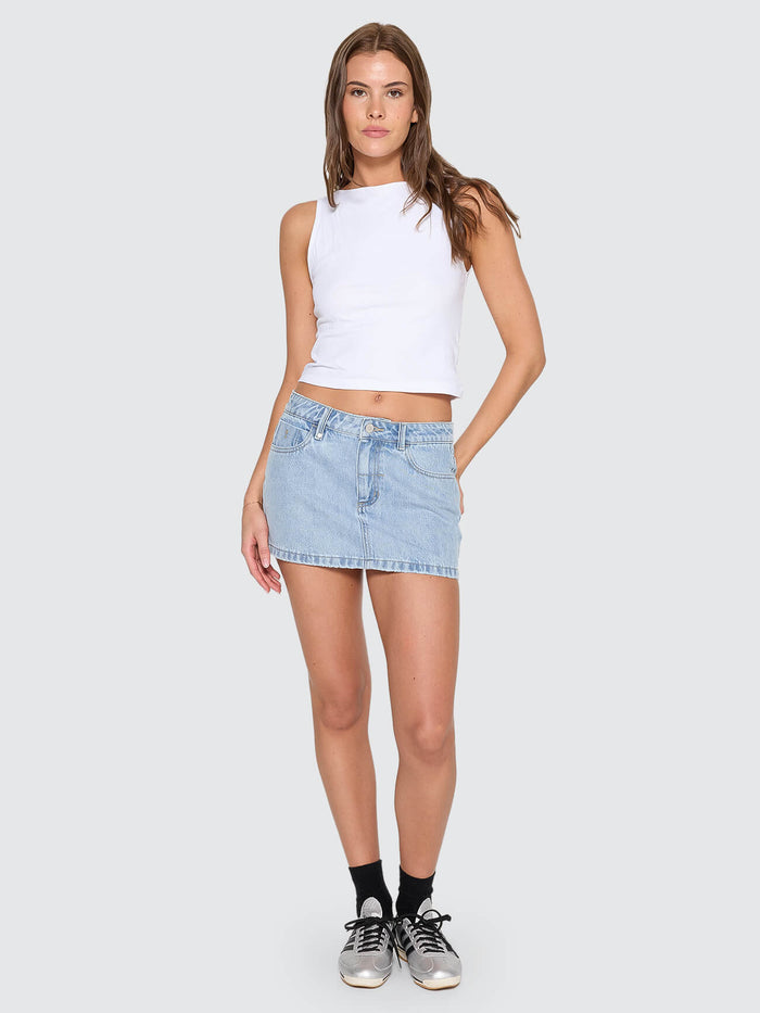 Carmen Mid Rise Micro Skirt - Ageless Blue