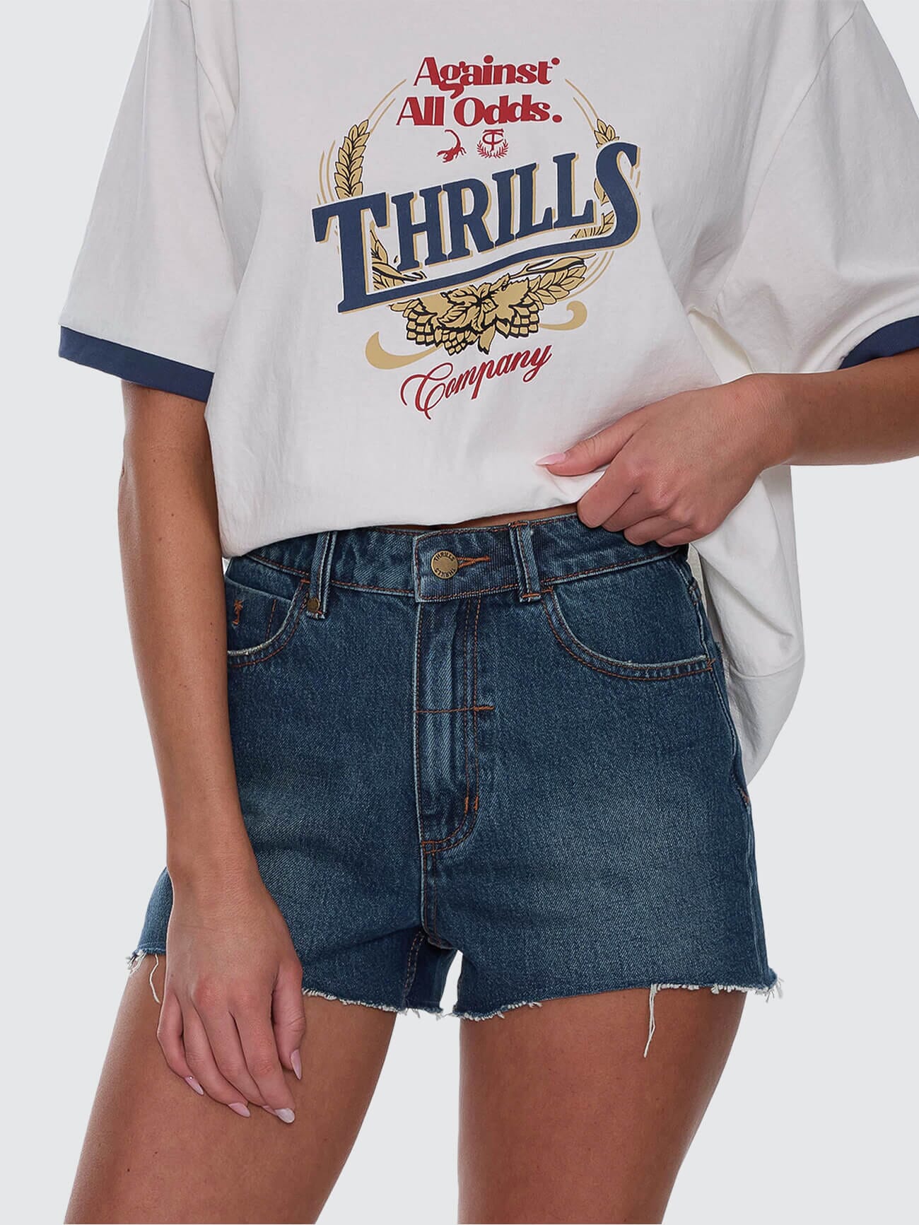 Sadie High Rise Micro Short - Teal Blue 4