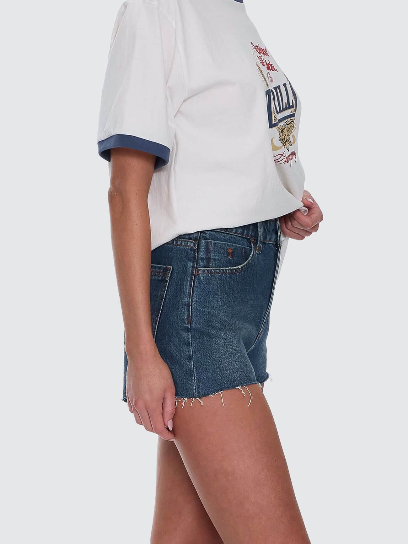 Sadie High Rise Micro Short - Teal Blue 4