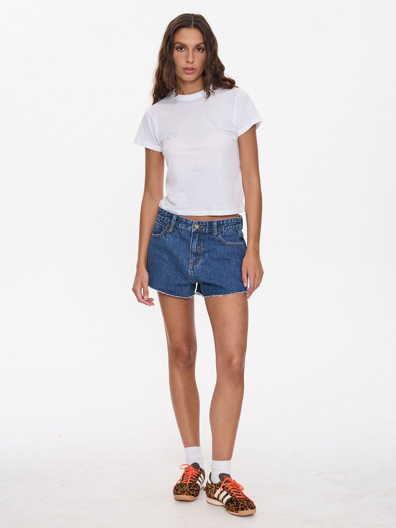 Lola Low Rise Baggy Short - Deep Vintage Blue 4