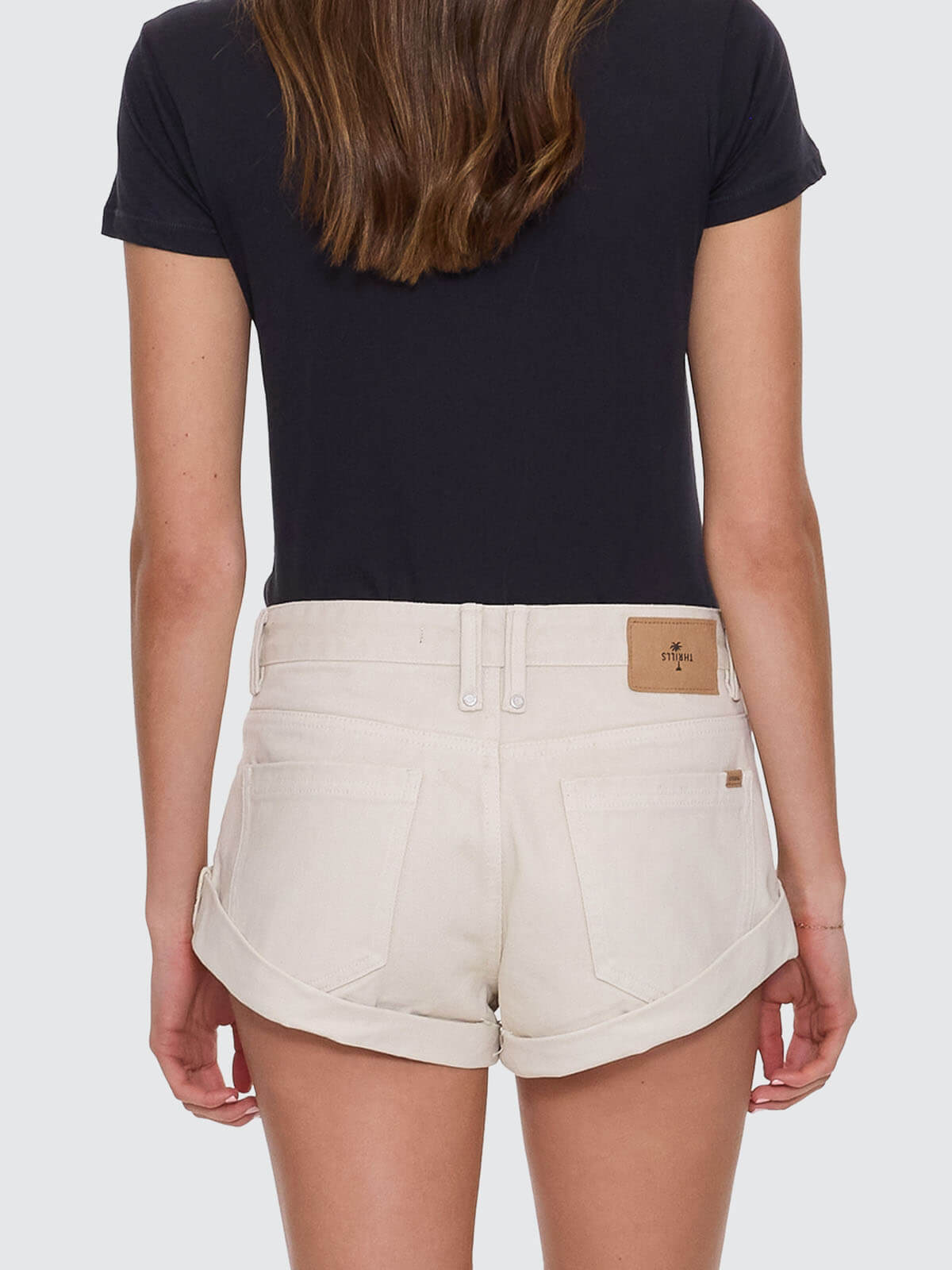 Remi Rolled Low Rise Baggy Short - Stone 4