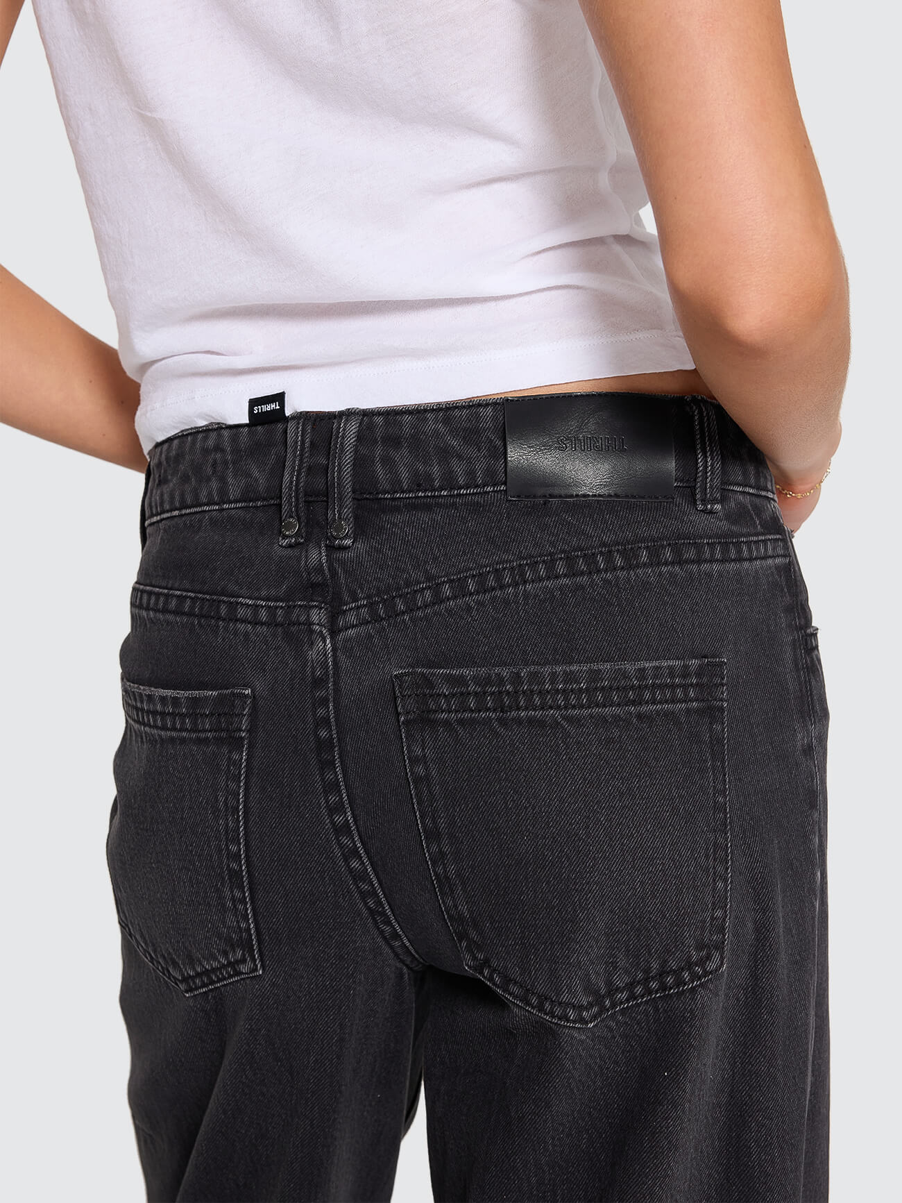 Billie Low Rise Baggy Jean - Aged Black