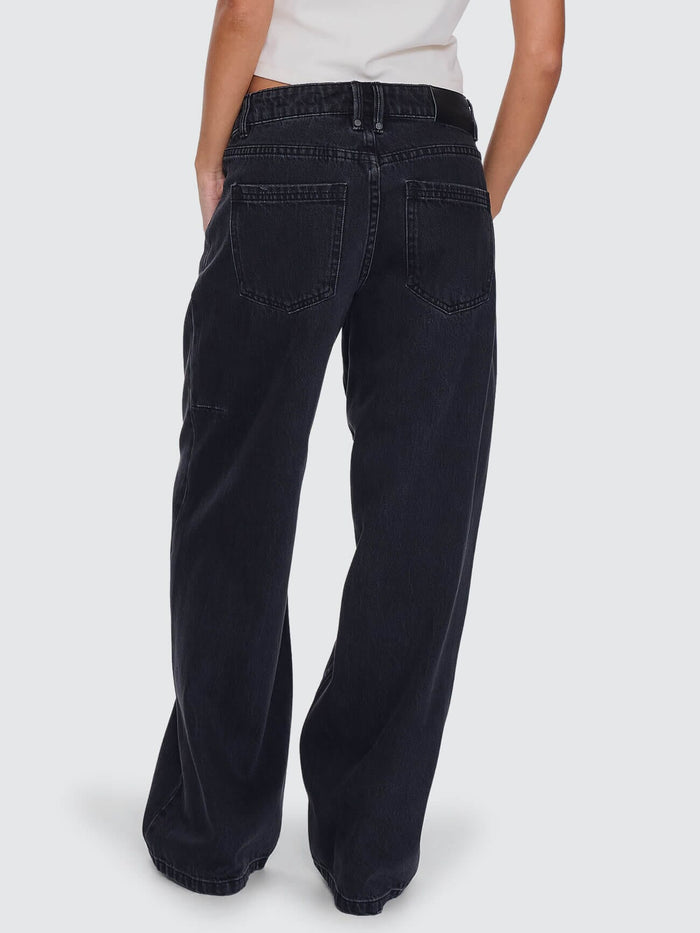 Billie Low Rise Baggy Jean - Aged Black 4