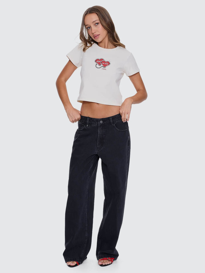 Billie Low Rise Baggy Jean - Aged Black 4