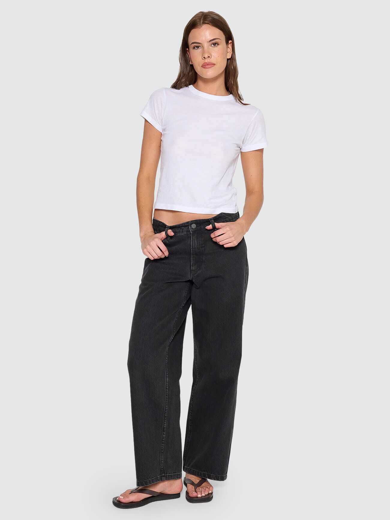 Billie Low Rise Baggy Jean - Aged Black