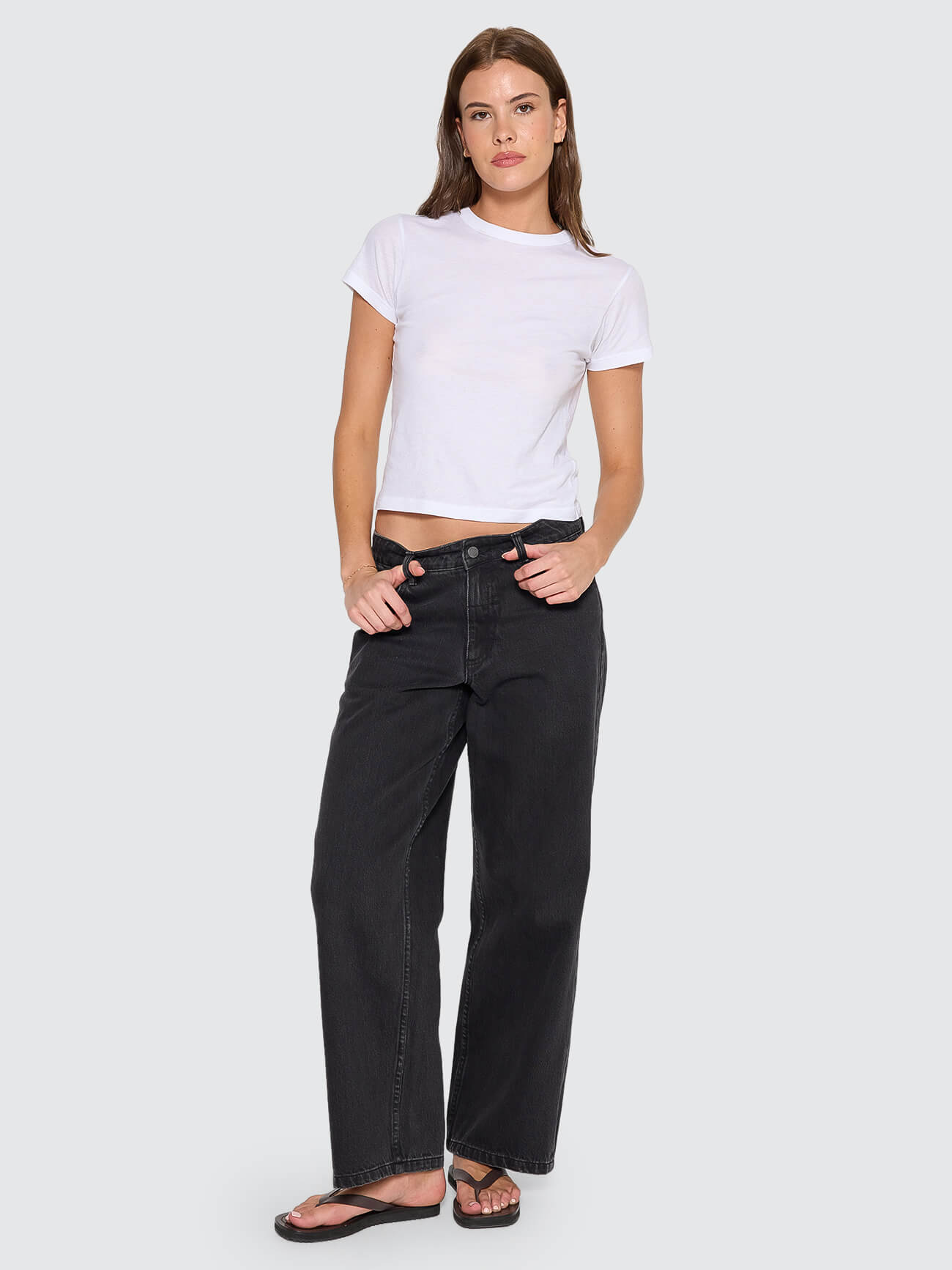 Billie Low Rise Baggy Jean - Aged Black