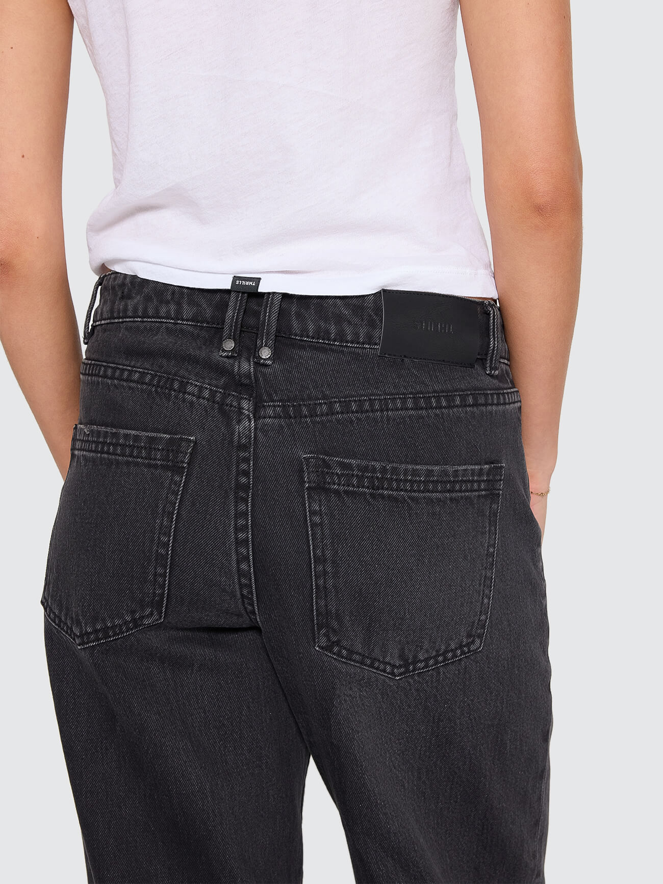 Billie Low Rise Baggy Jean - Aged Black