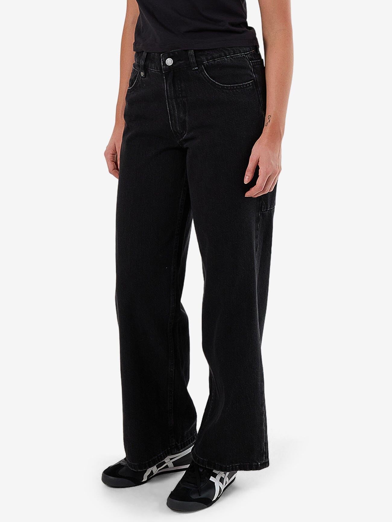 Billie Low Rise Baggy Jean - Aged Black 4