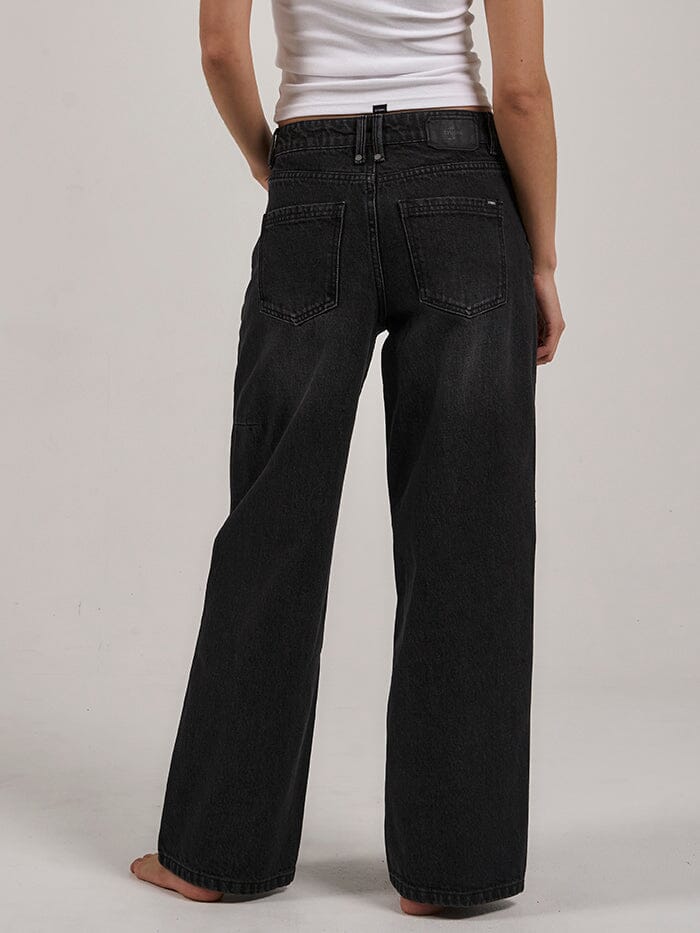 Billie Low Baggie Jean - Smoke Black