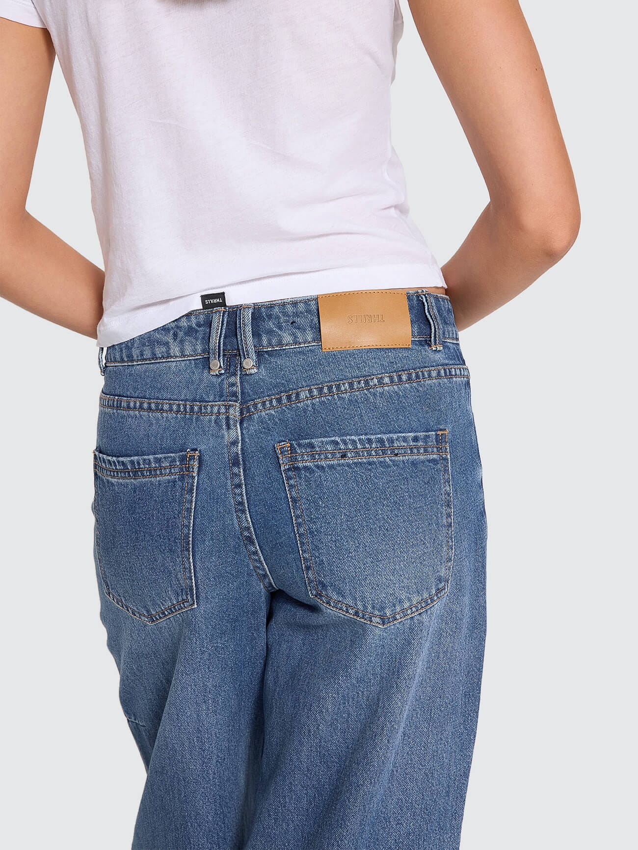 Billie Low Rise Baggy Jean - Darker Dust Blue