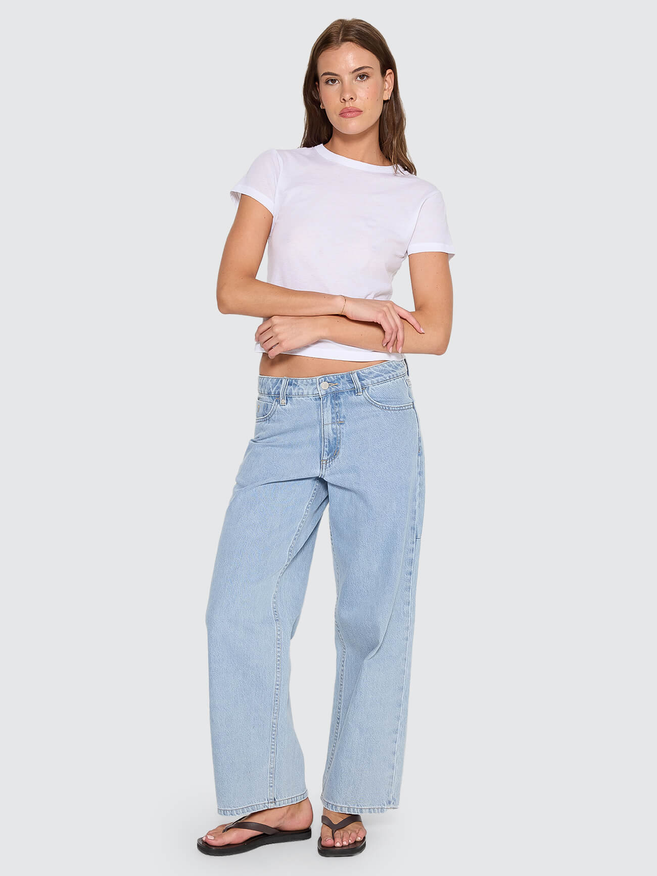 Billie Low Rise Baggy Jean - Ageless Blue