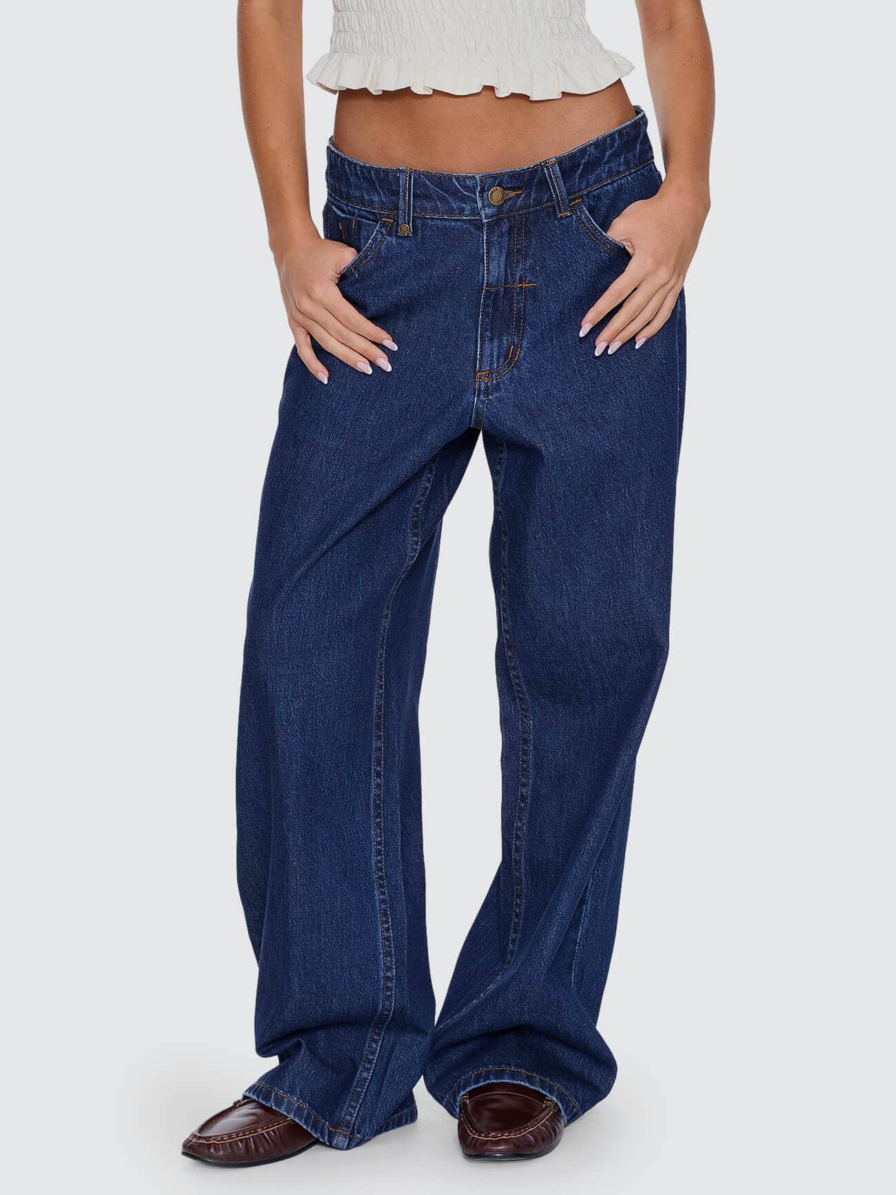 Billie Low Rise Baggy Jean - Rinsed Ink 4
