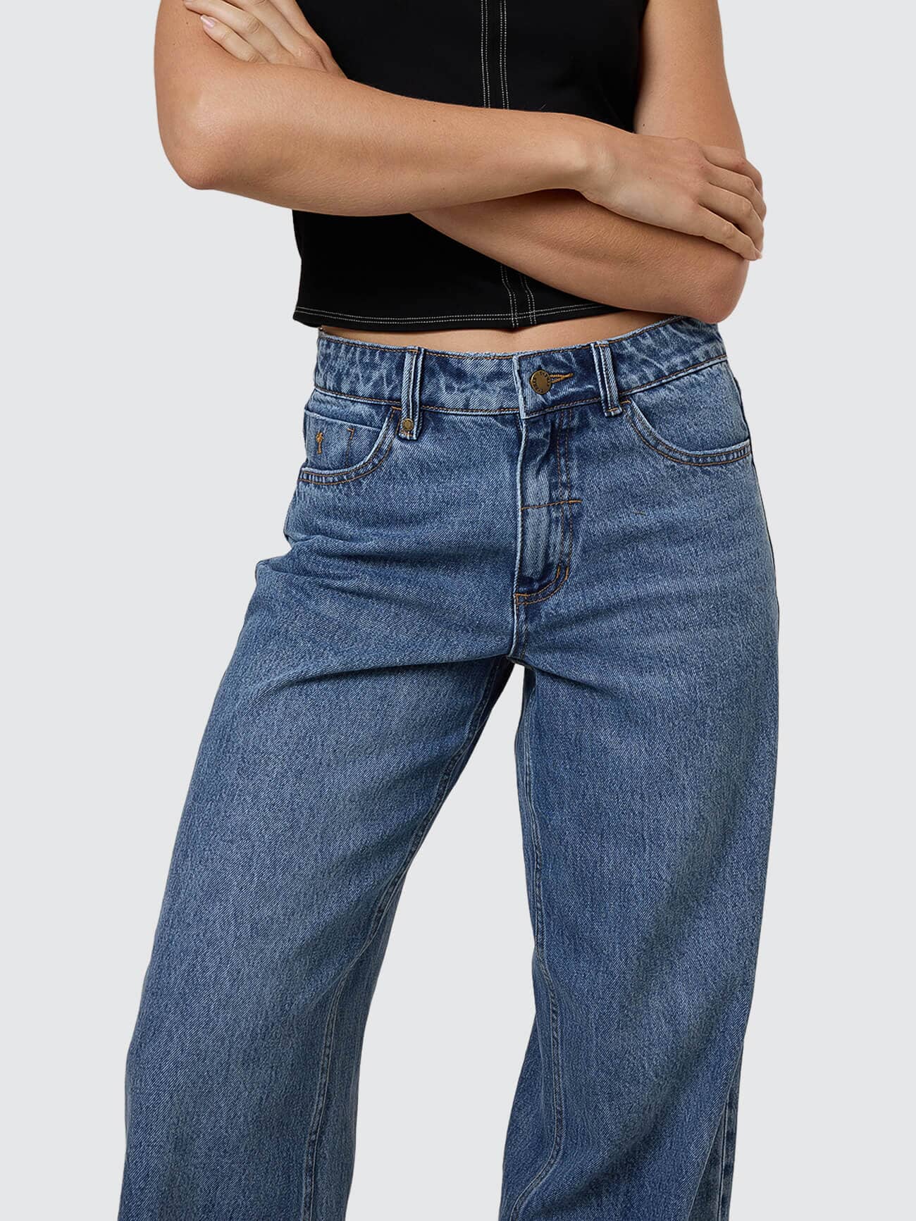 Billie Low Rise Baggy Jean - Stoned Blues