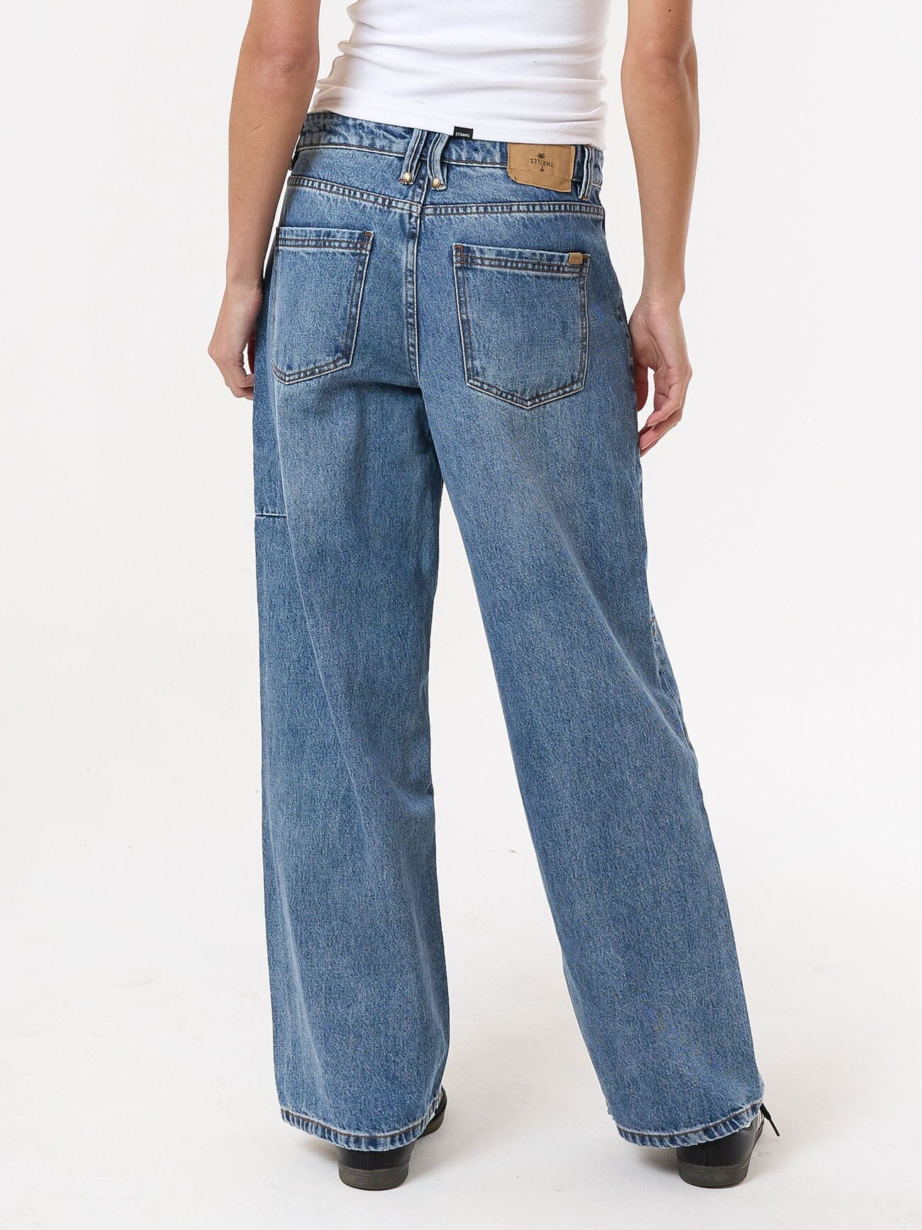 Billie Low Rise Baggy Jean - Weathered Blue