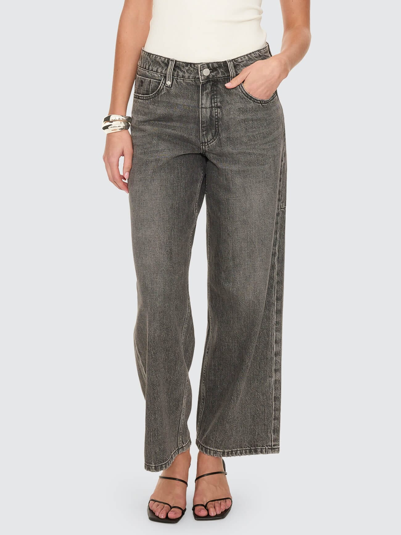 Billie Low Rise Baggy Jean - Nighthawk Grey 4