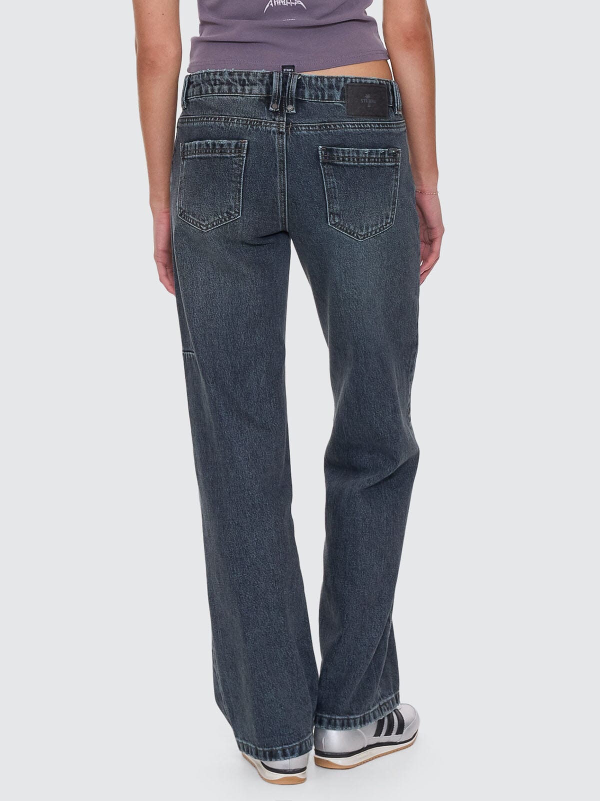 Saskia Low Rise Straight Jean - Metal Blue 4