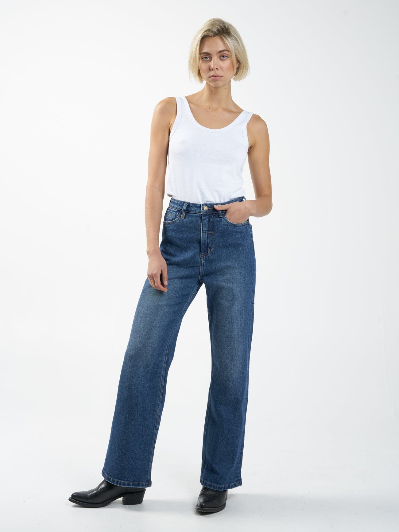 Cherry High Rise Stretch Jean - Roadhouse Blue