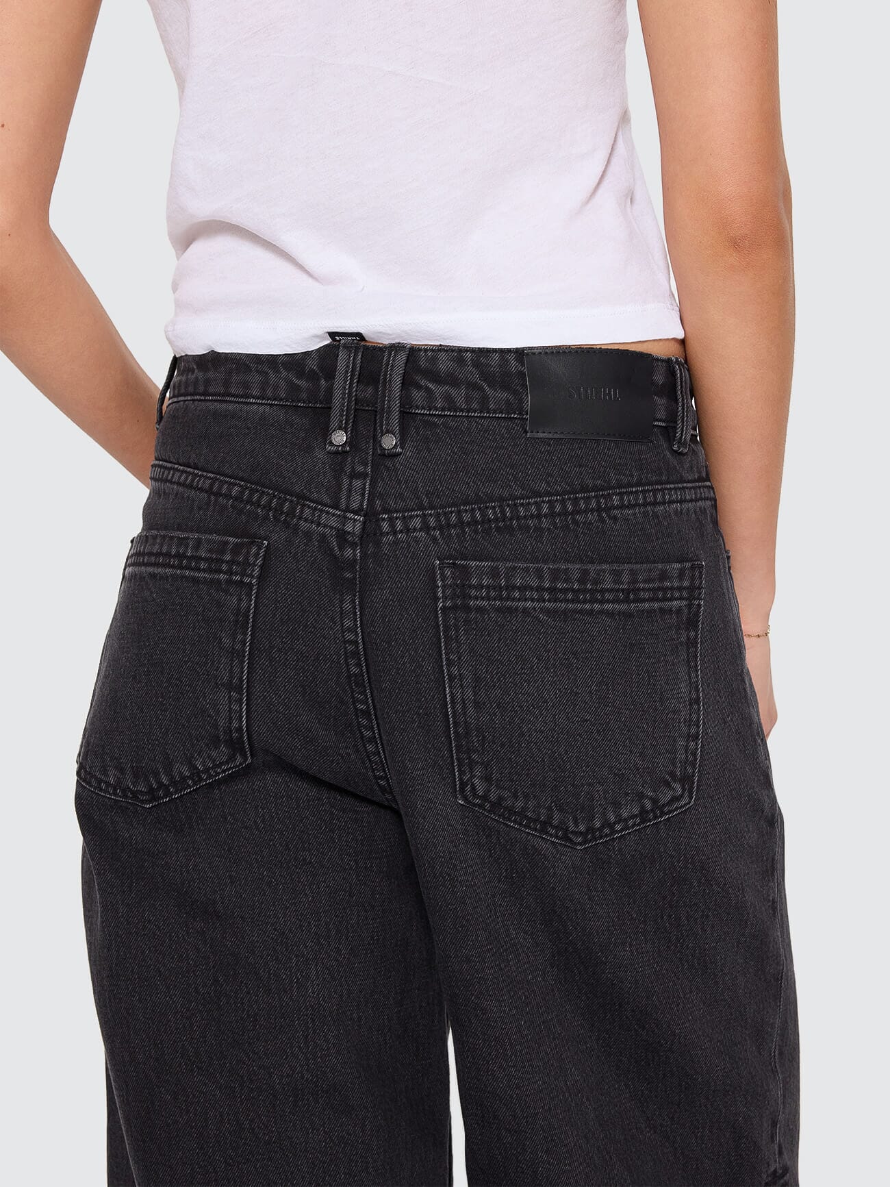 Tony Slouch Low Rise Big Baggy Jean - Aged Black