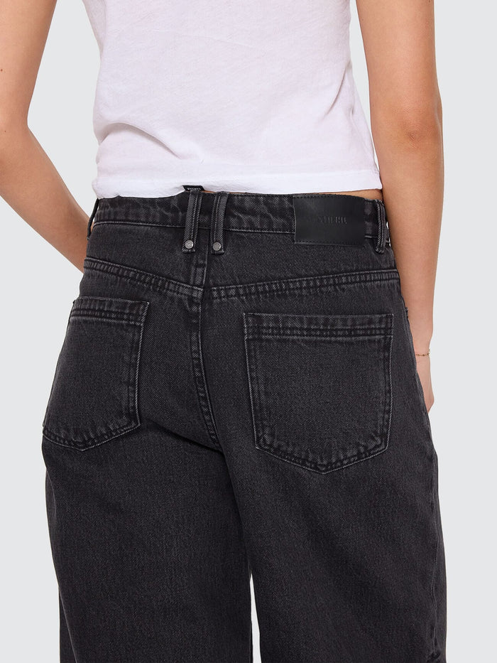 Tony Slouch Low Rise Big Baggy Jean - Aged Black