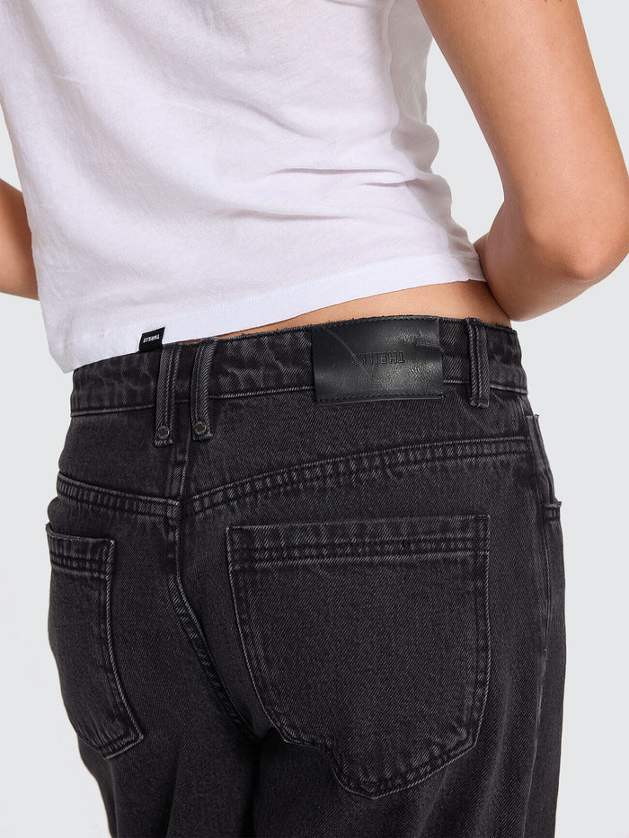 Tony Slouch Low Rise Big Baggy Jean - Aged Black