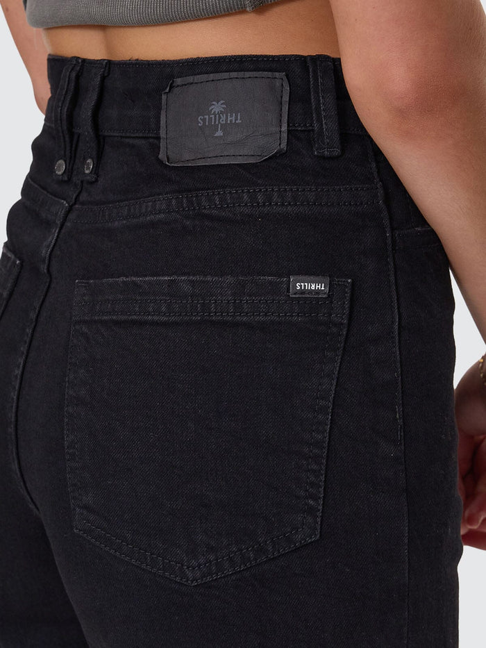 Holly High Rise Stretch Wide Jean - Black Rinse 4