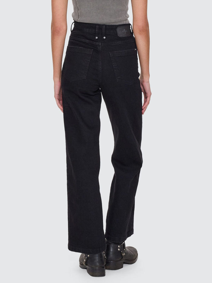 Holly High Rise Stretch Wide Jean - Black Rinse 4