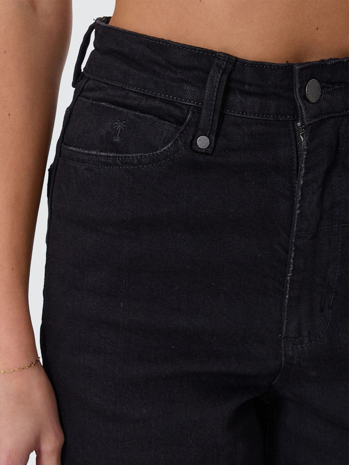 Holly High Rise Stretch Wide Jean - Black Rinse 4