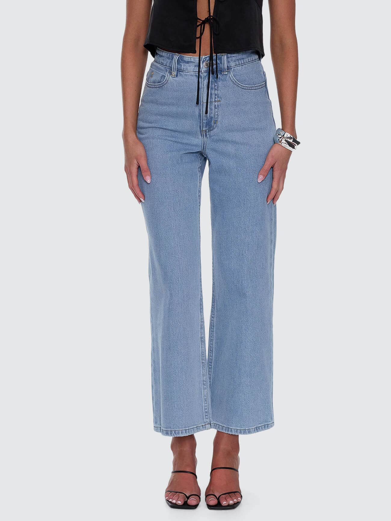 Holly High Rise Stretch Wide Jean - Ageless Blue 4