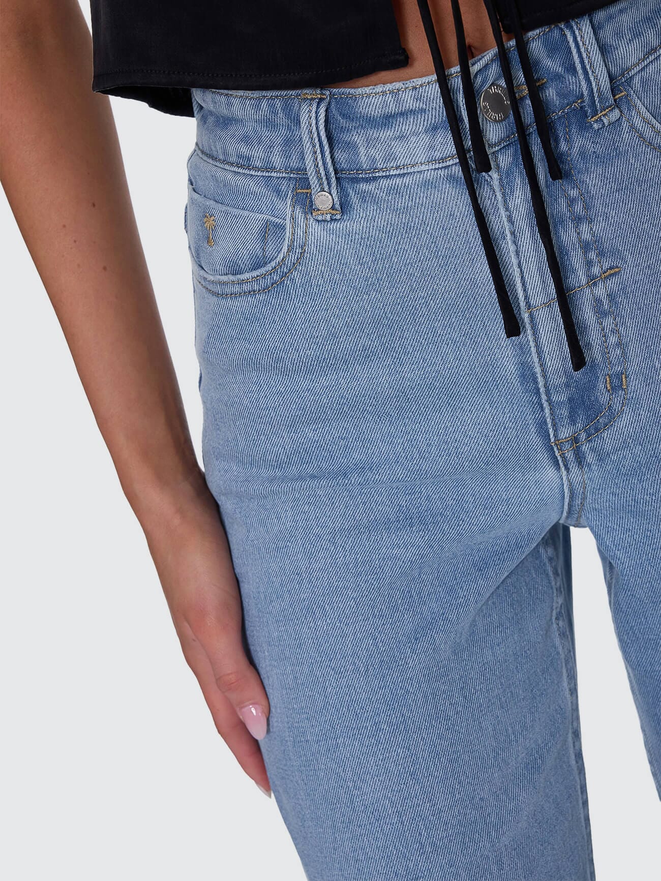 Holly High Rise Stretch Wide Jean - Ageless Blue 4