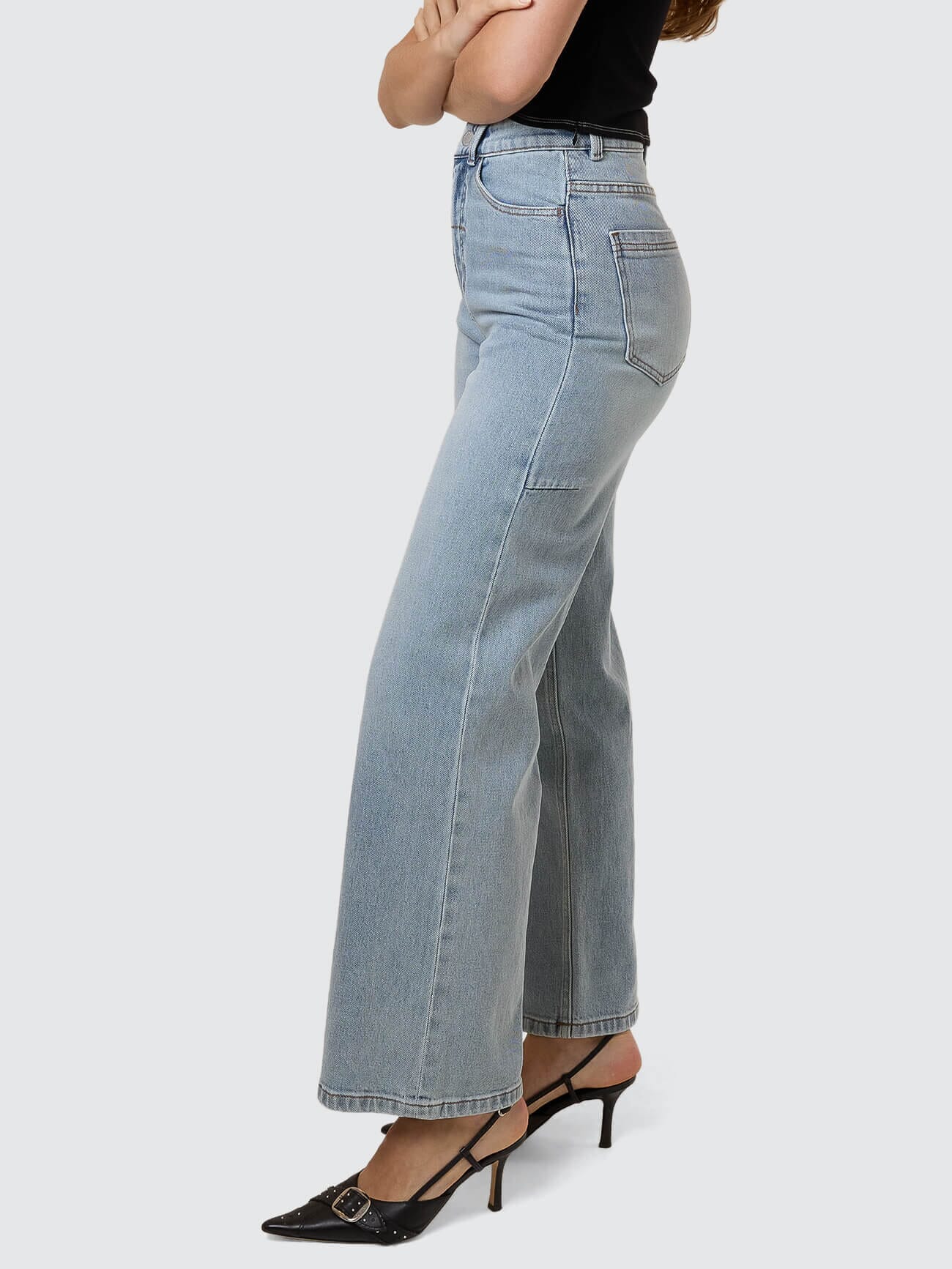 Holly High Rise Stretch Wide Jean - Dusk